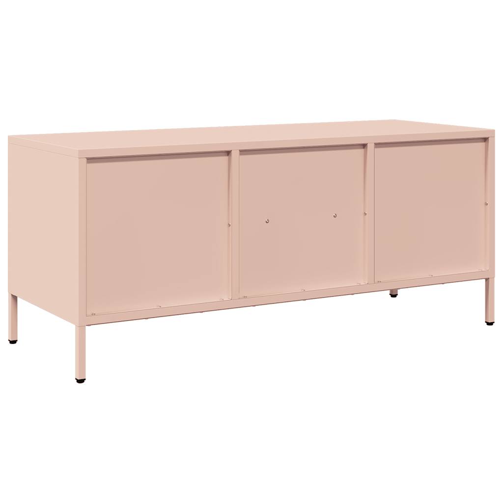 TV-Möbel DIV. TV-Bänk rosa 101,5x39x43,5 cm kallvalsat stål