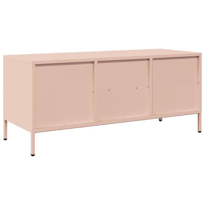 TV-Möbel DIV. TV-Bänk rosa 101,5x39x43,5 cm kallvalsat stål
