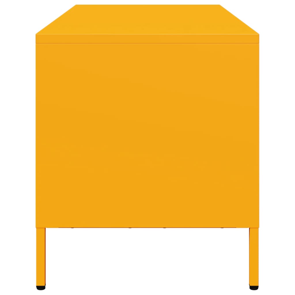 TV-Möbel DIV. TV-Bänk senapsgul 101,5x39x43,5 cm kallvalsat stål