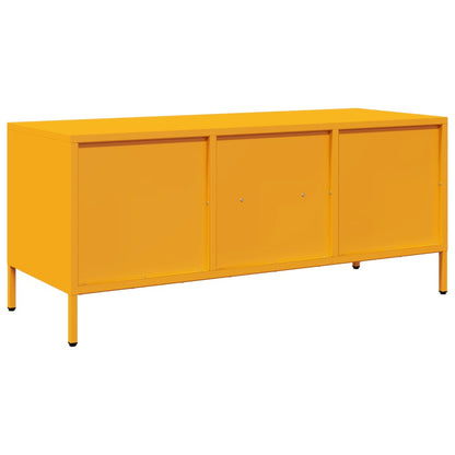 TV-Möbel DIV. TV-Bänk senapsgul 101,5x39x43,5 cm kallvalsat stål