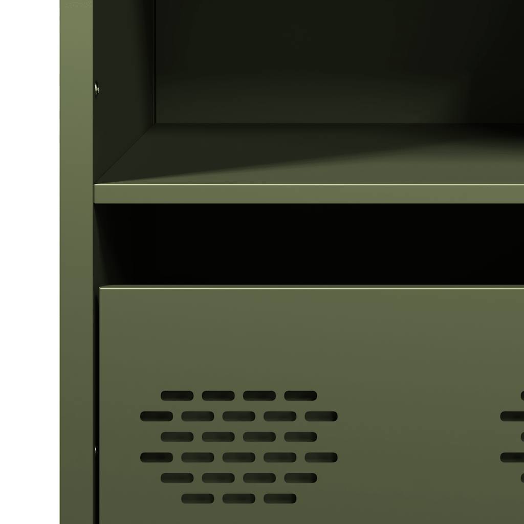 Skåp DIV. olivgrön 35x39x103,5 cm stål