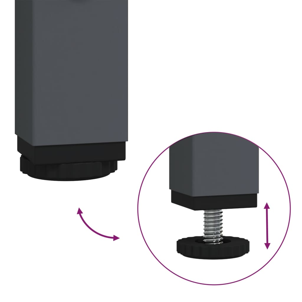 Skåp DIV. antracit 68x39x103,5 cm stål