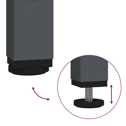 Skåp DIV. antracit 101,5x39x103,5 cm stål