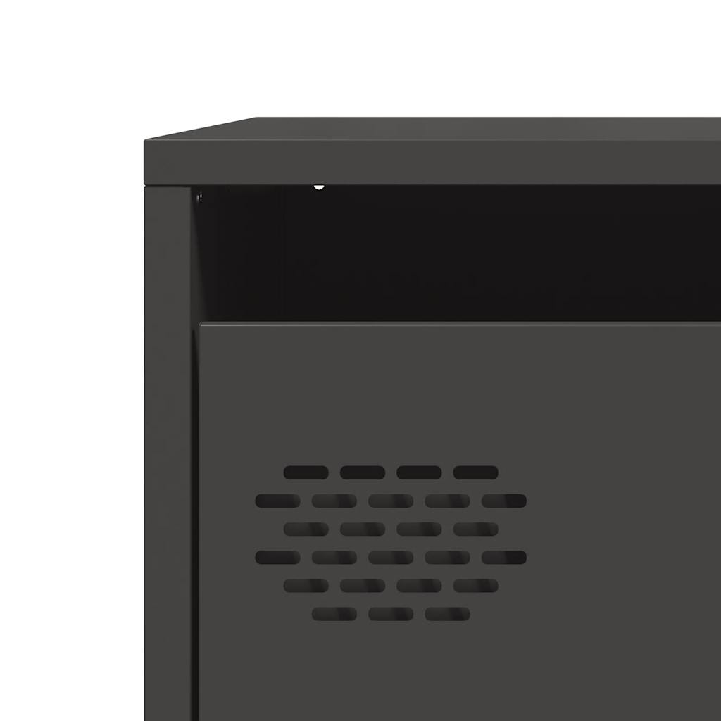 Skåp DIV. Svart 39x35x103,5 cm stål