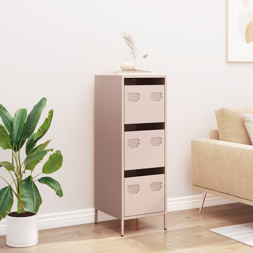 Skåp DIV. rosa 39x35x103,5 cm stål