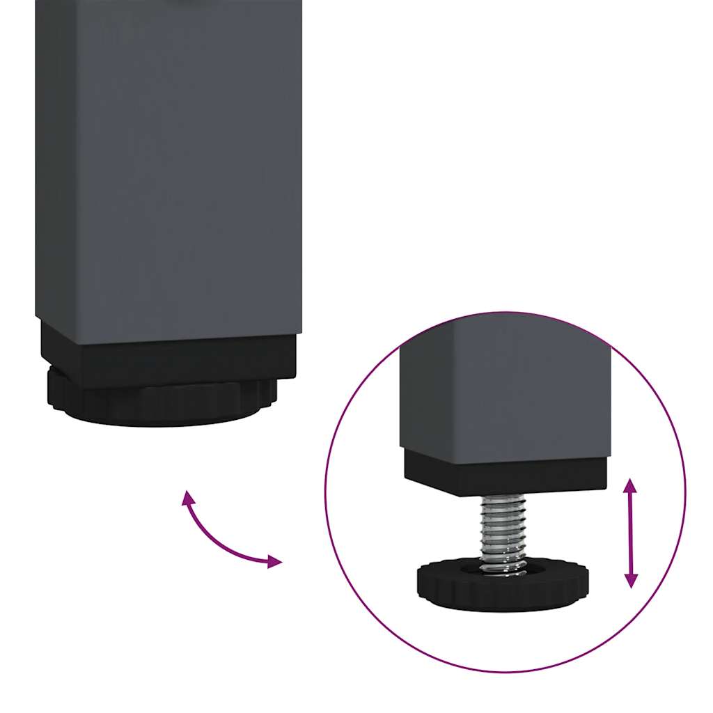 Skåp DIV. antracit 68x39x103,5 cm stål