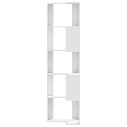 Bokhylla Vit hörn 5 hyllplan 50x50x179 cm