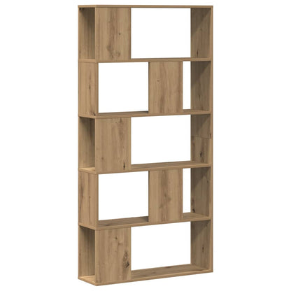 Bokhylla 5 hyllplan ek 80,5x23,5x162,5 cm konstruerat trä