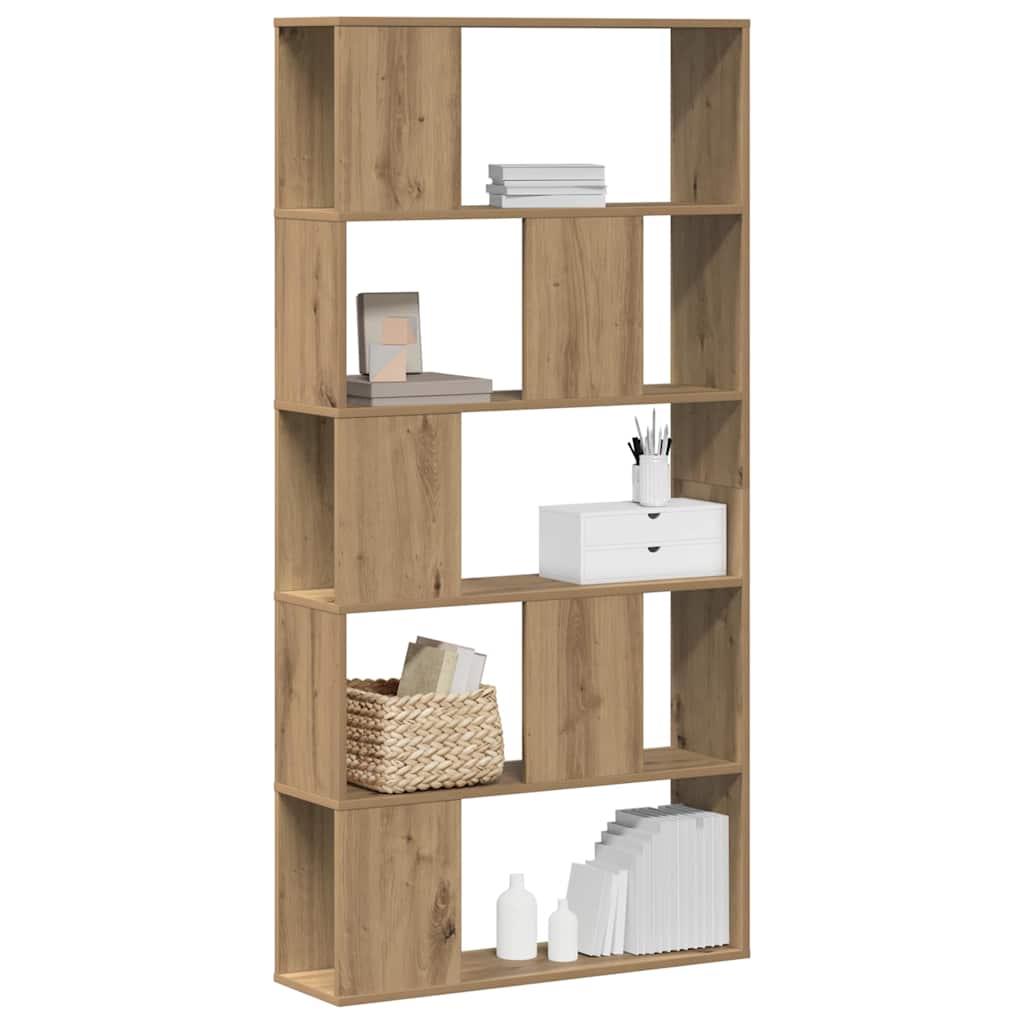 Bokhylla 5 hyllplan ek 80,5x23,5x162,5 cm konstruerat trä