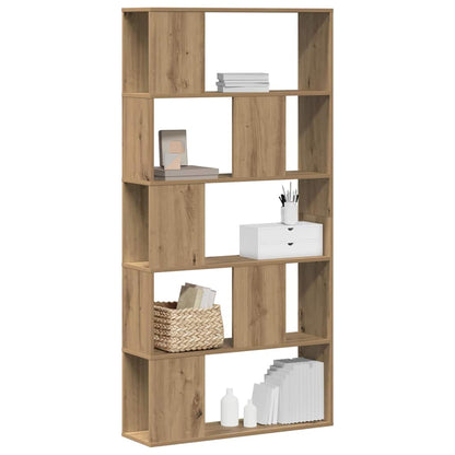 Bokhylla 5 hyllplan ek 80,5x23,5x162,5 cm konstruerat trä