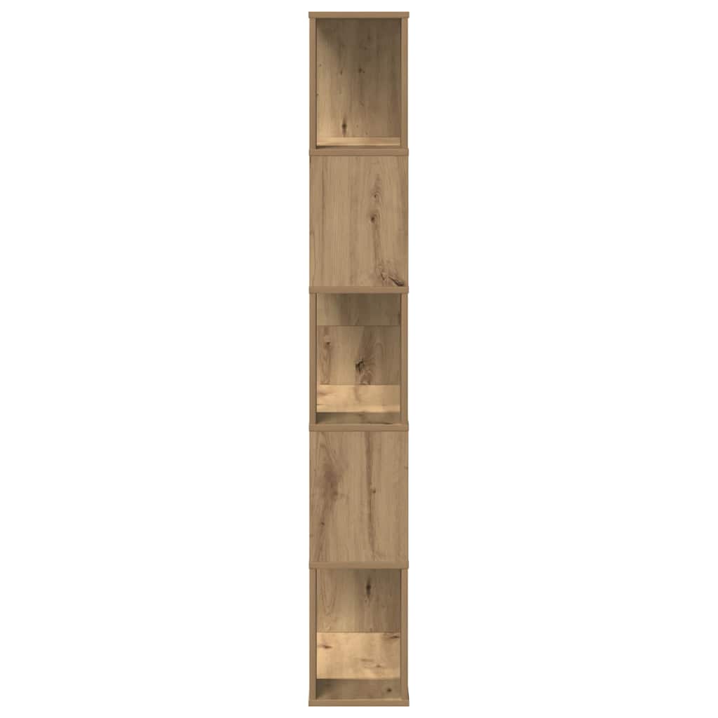 Bokhylla 5 hyllplan ek 80,5x23,5x162,5 cm konstruerat trä