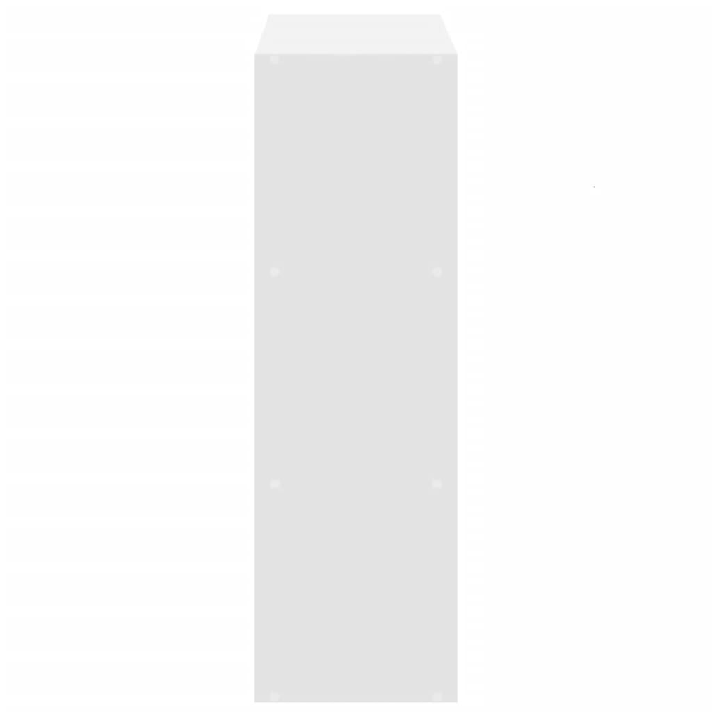 Bokhylla vit 102x32x102 cm konstruerat trä