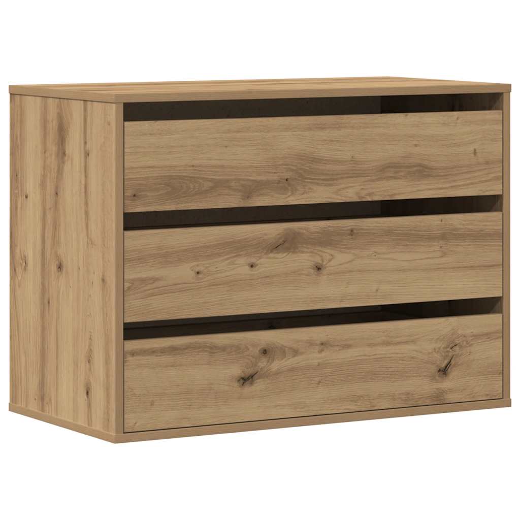 Byrå ek 80x41x58 cm konstruerat trä