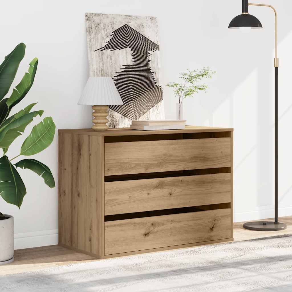 Byrå ek 80x41x58 cm konstruerat trä