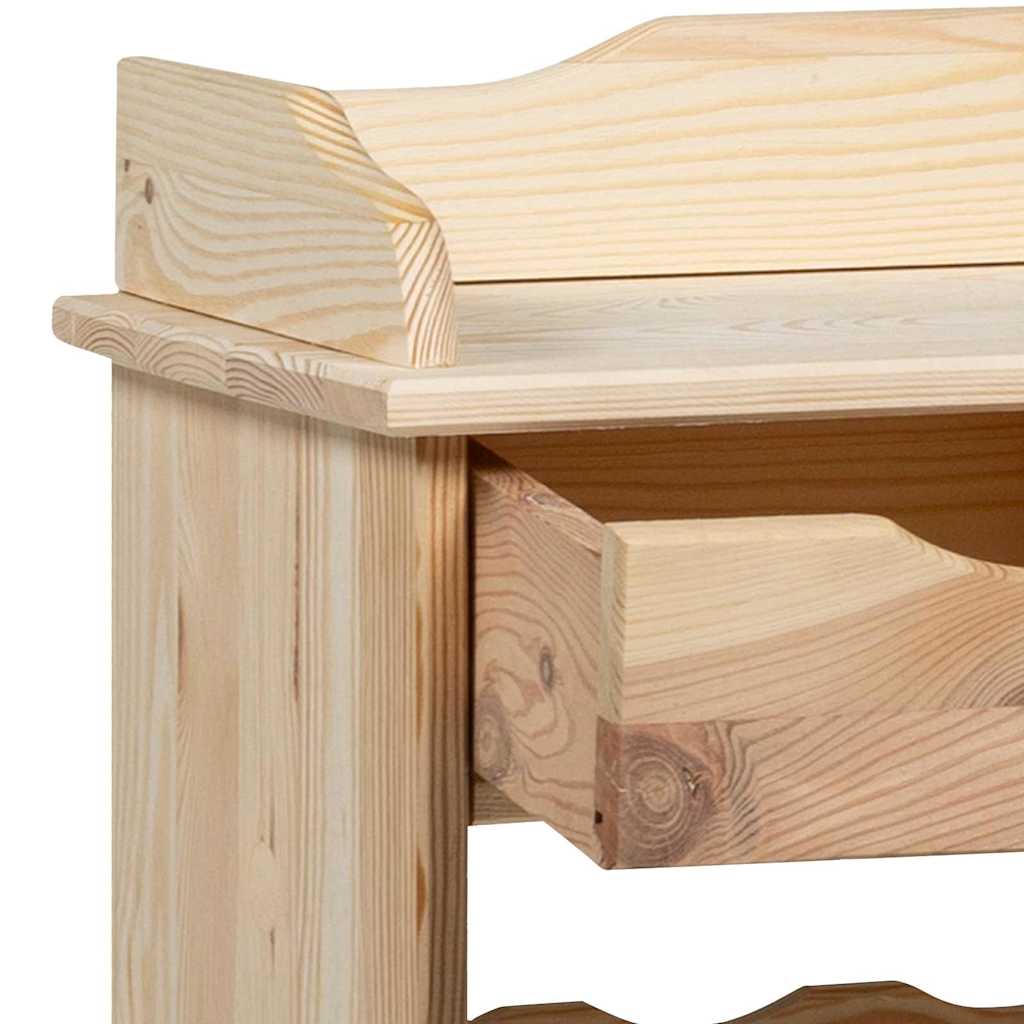 Vinställ Brun 90 x 60 x 30 cm Stabil furu trä