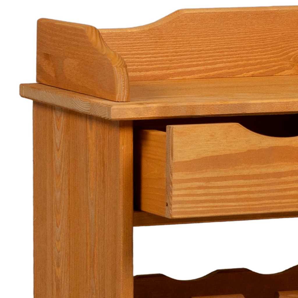 Vinställ Brun 90 x 60 x 30 cm Massiv furu