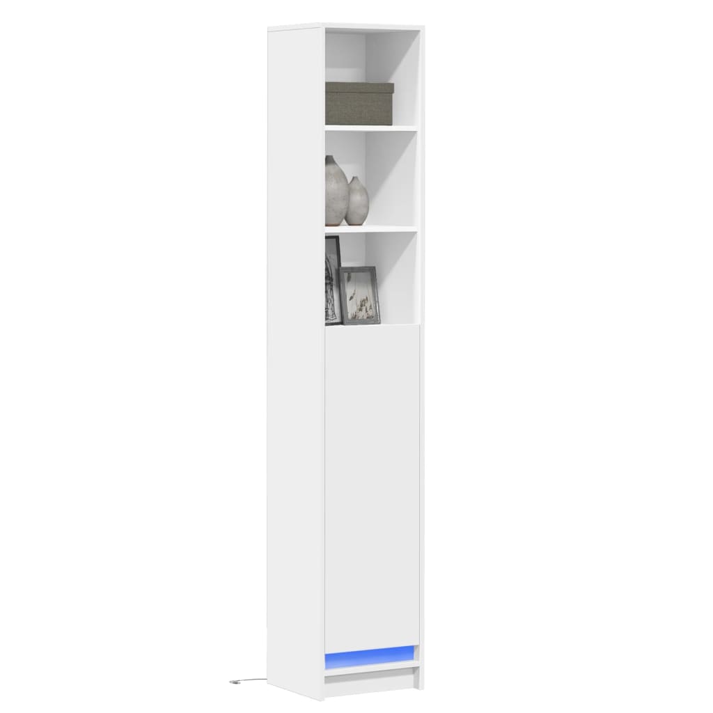 Skänk Vit LED 36x32,5x200 cm