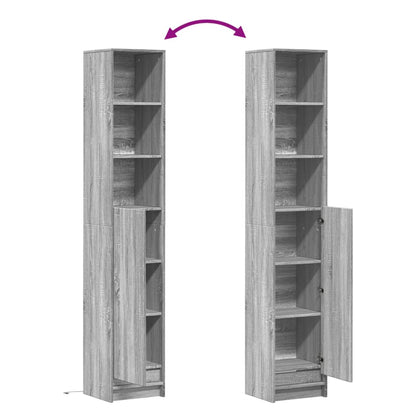 Skänk Sonoma Grå LED 36x32,5x200 cm