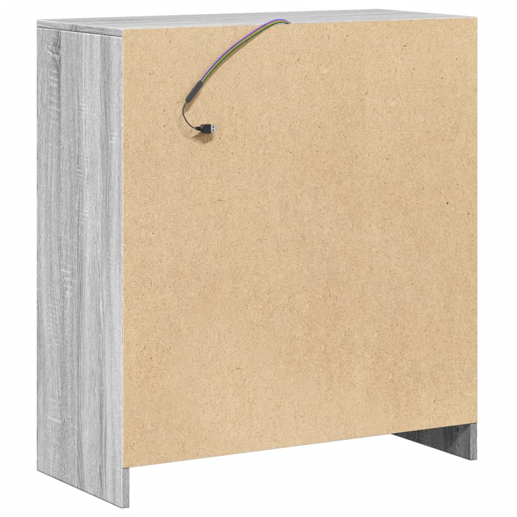 Skänk Sonoma Grå LED 77x34x85 cm