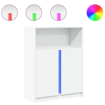 Skänk Vit LED 77x34x100 cm