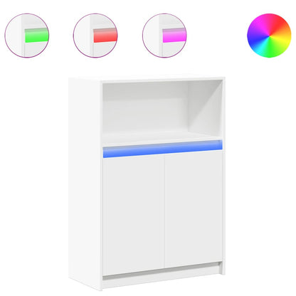 Skänk Vit LED 72x34x100 cm