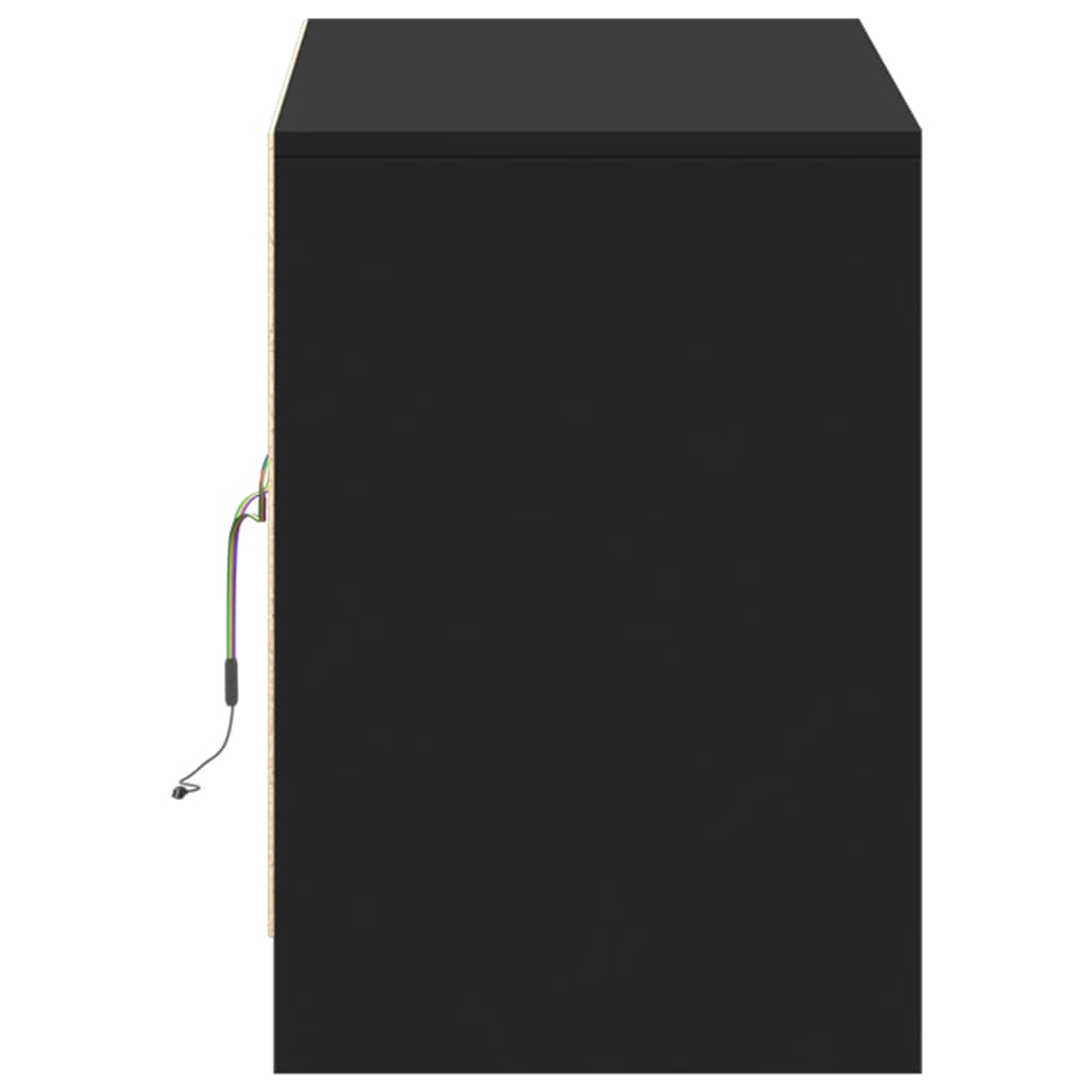 TV-Möbel Svart TV-Bänk LED 100x34x50 cm