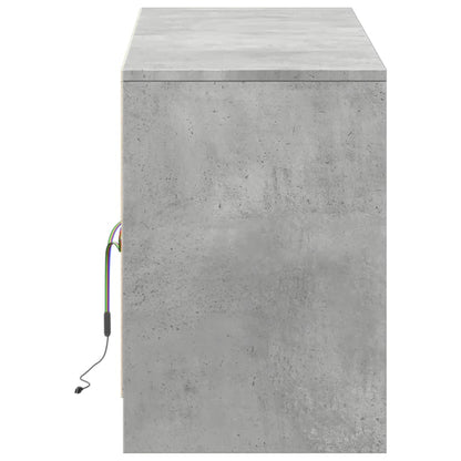 TV-Möbel Betonggrå TV-Bänk LED 139,5x34x50 cm