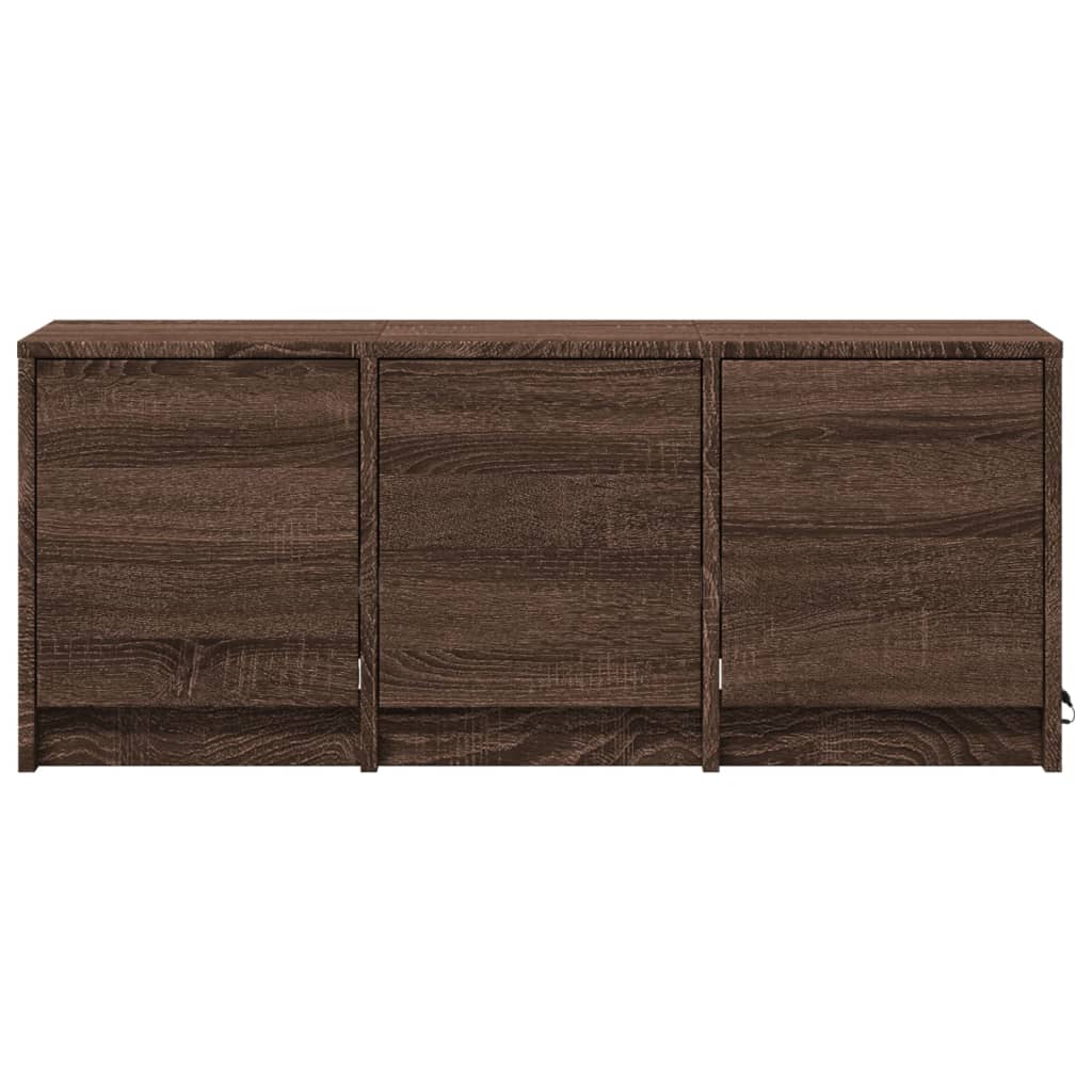 TV-Möbel Brun Ek TV-Bänk LED 97x34x40 cm