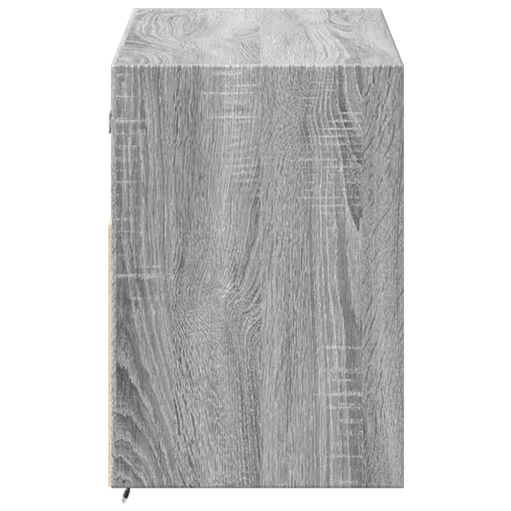 TV-Möbel Sonoma Grå Väggmonterad TV-Bänk LED 100x31x45 cm