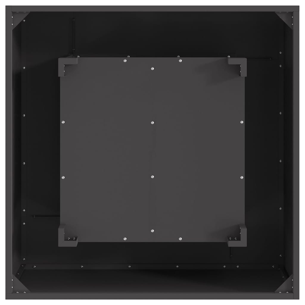 Eldstad Svart 80 x 80 x 40 cm Stål