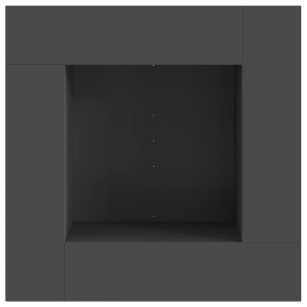Eldstad Svart 80 x 80 x 40 cm Stål