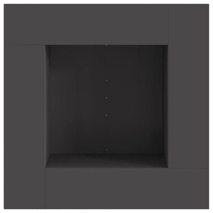 Eldstad Svart 80 x 80 x 40 cm Stål