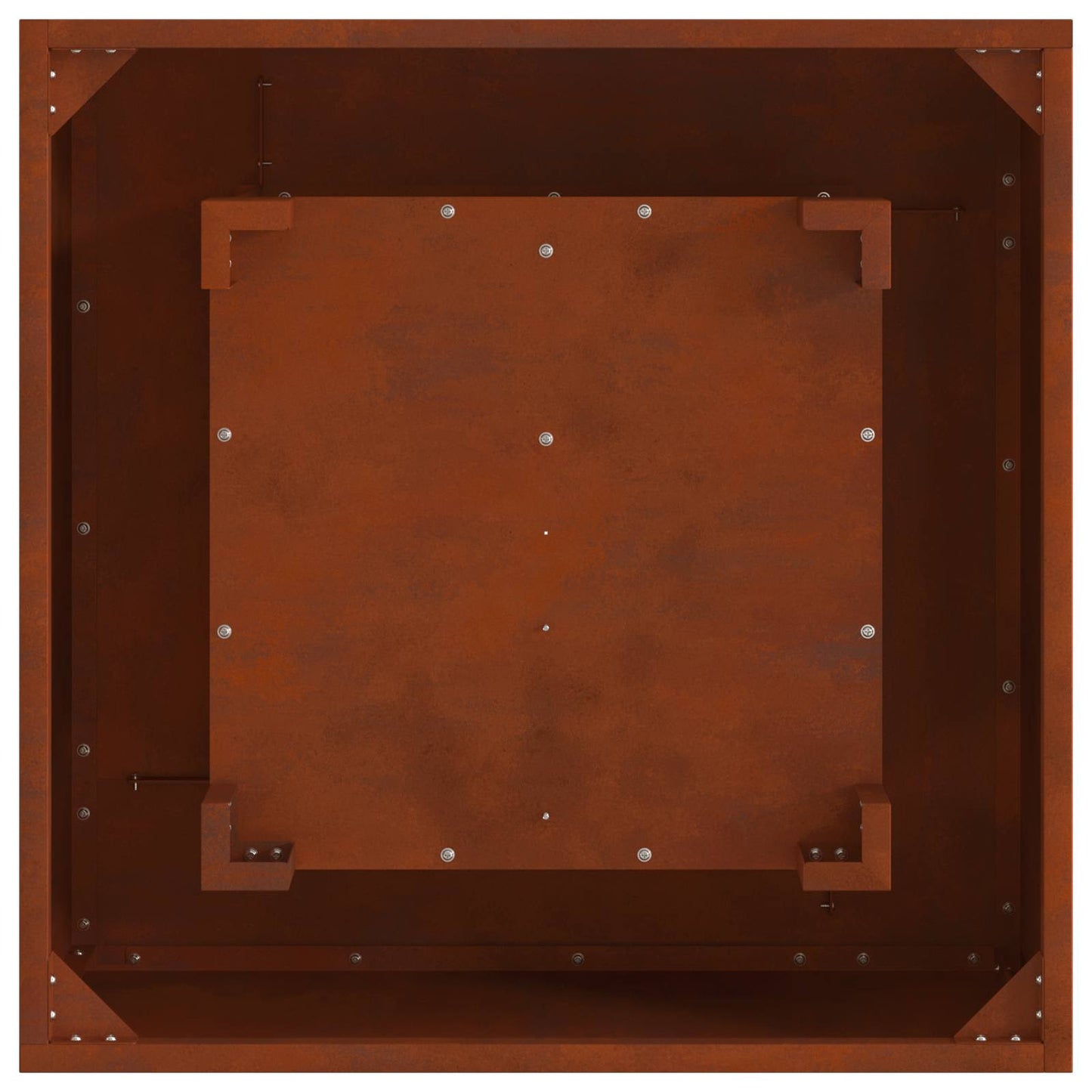 Eldstad Brun 80 x 80 x 40 cm Väderbeständig stål