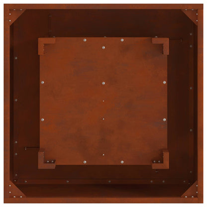 Eldstad Brun 80 x 80 x 40 cm Väderbeständig stål