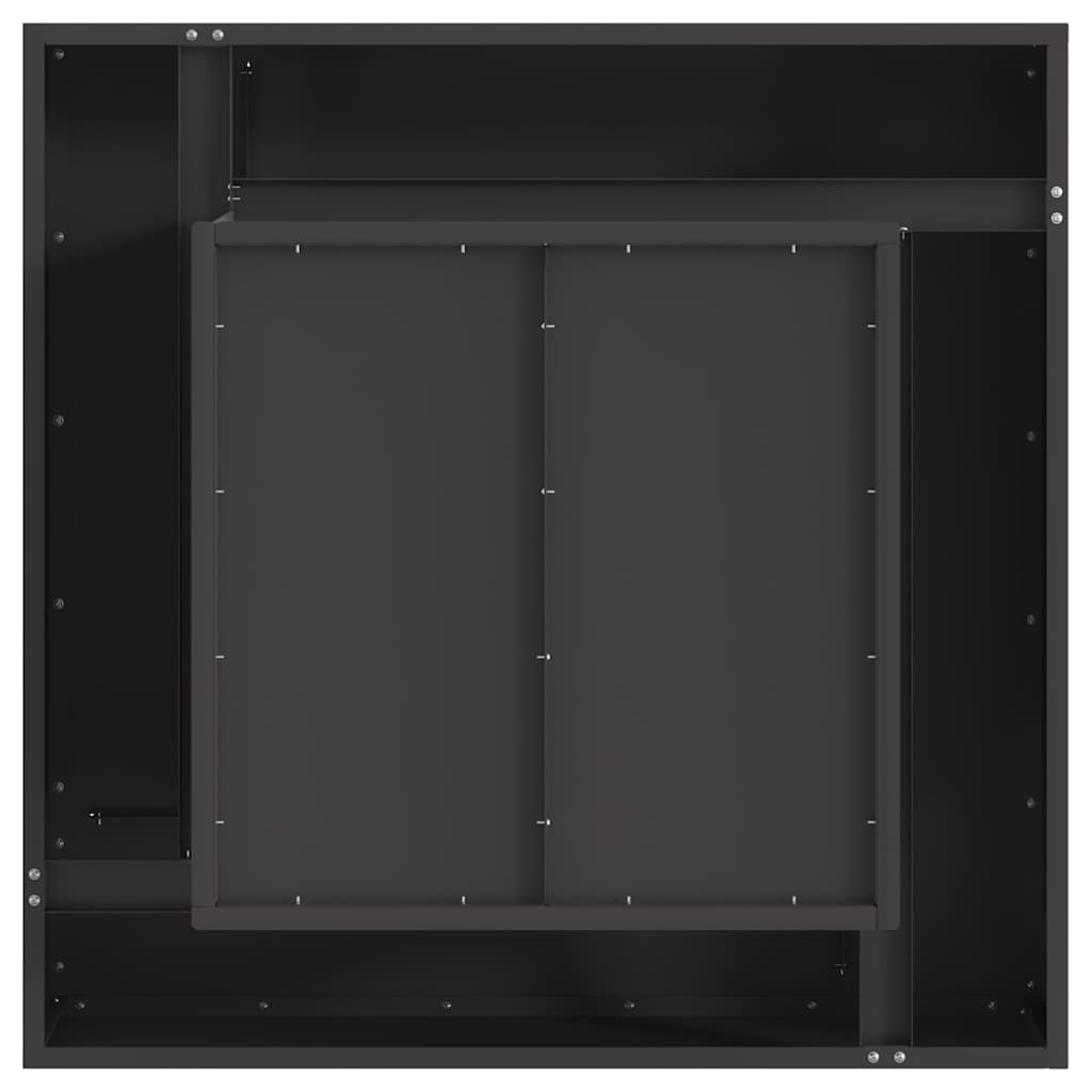 Eldstad Svart 80 x 80 x 40 cm Stål