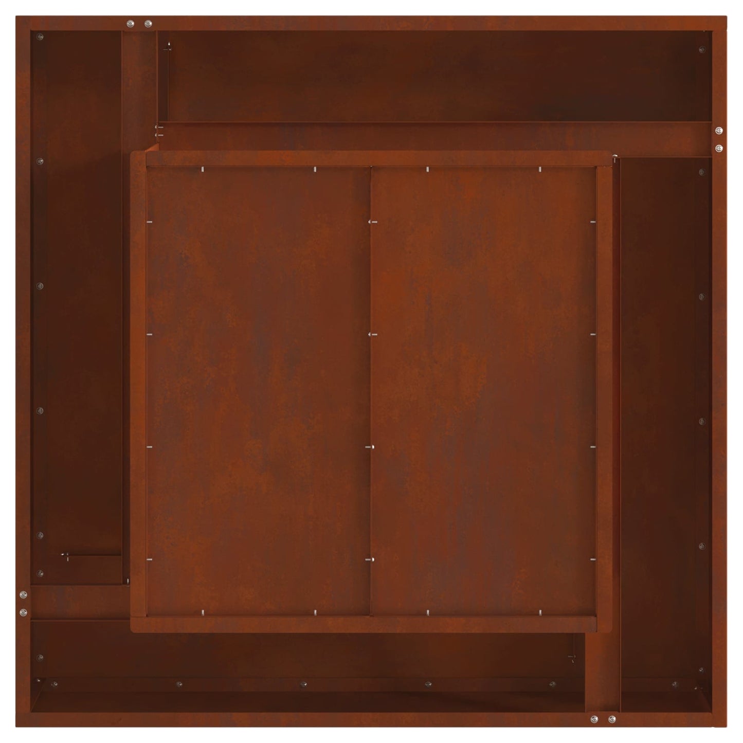 Eldstad Brun 80 x 80 x 40 cm Väderbeständig stål