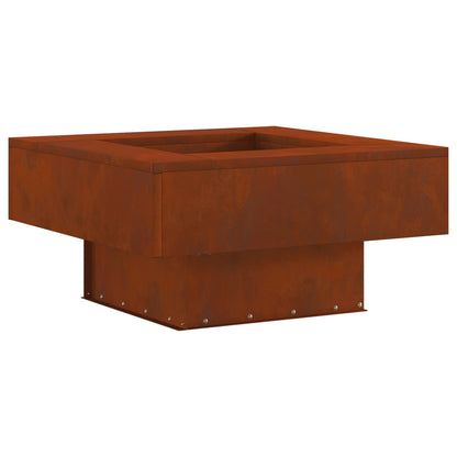 Eldstad Brun 80 x 80 x 40 cm Väderbeständig stål