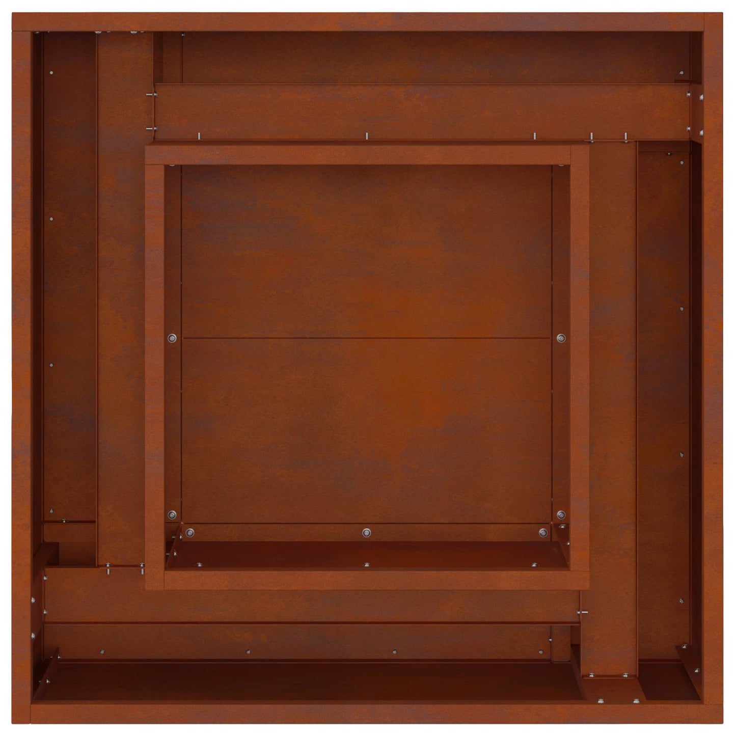 Eldstad Brun 80 x 80 x 40 cm Väderbeständig stål