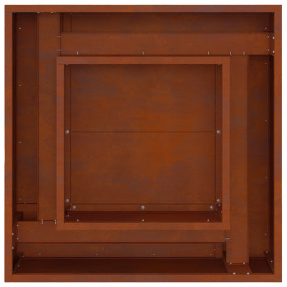 Eldstad Brun 80 x 80 x 40 cm Väderbeständig stål