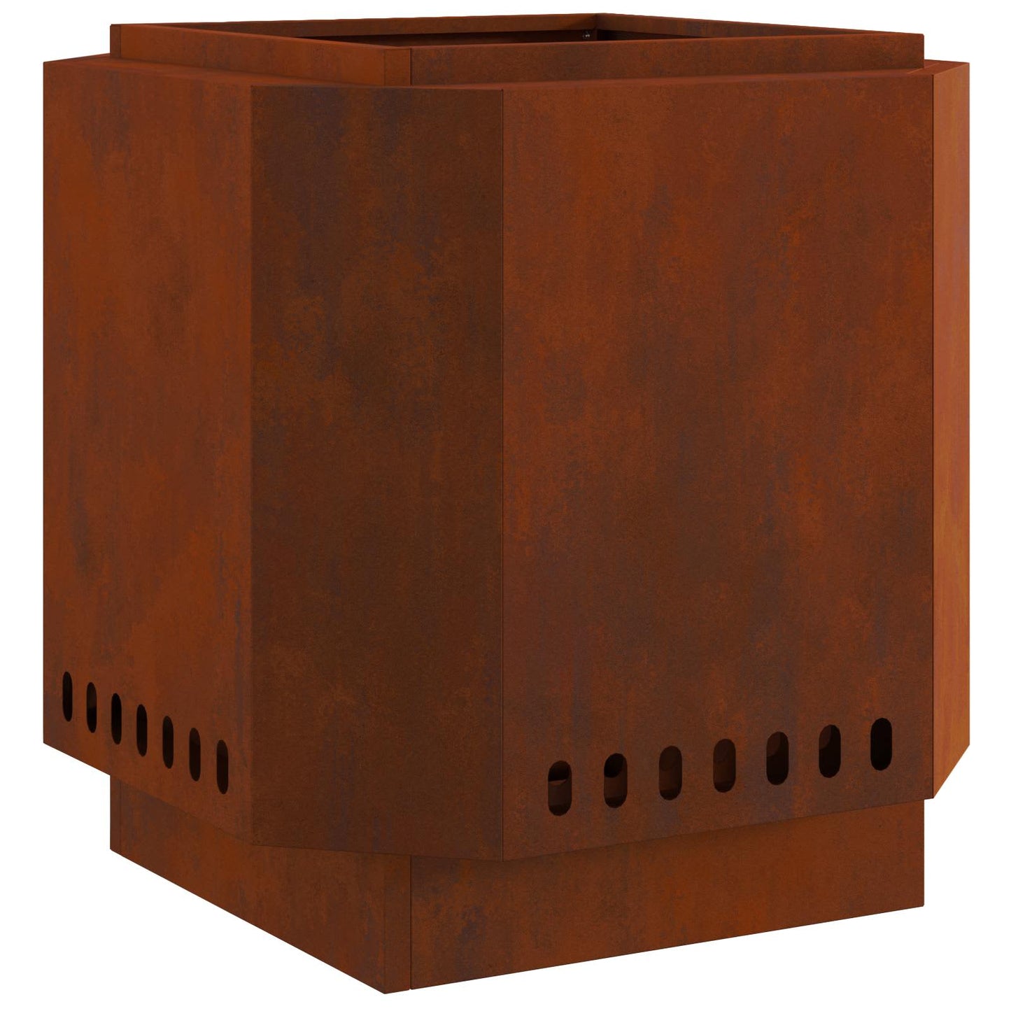 Röklös eldstad Brun 48 x 48 x 51 cm Väderbeständig stål