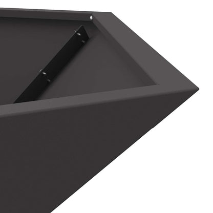 Eldstad Svart 100 x 100 x 28 cm Stål