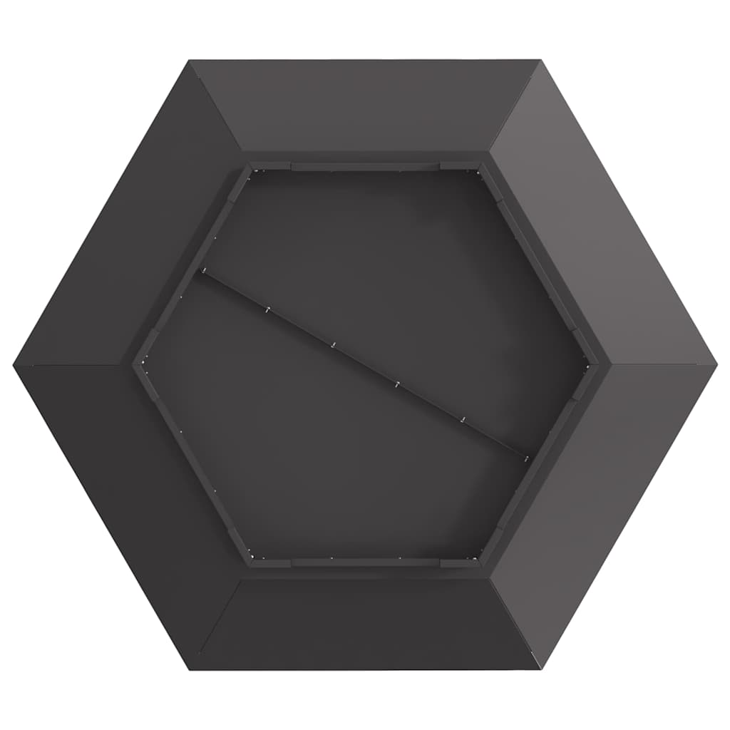Eldstad Svart 100 x 100 x 28 cm Stål