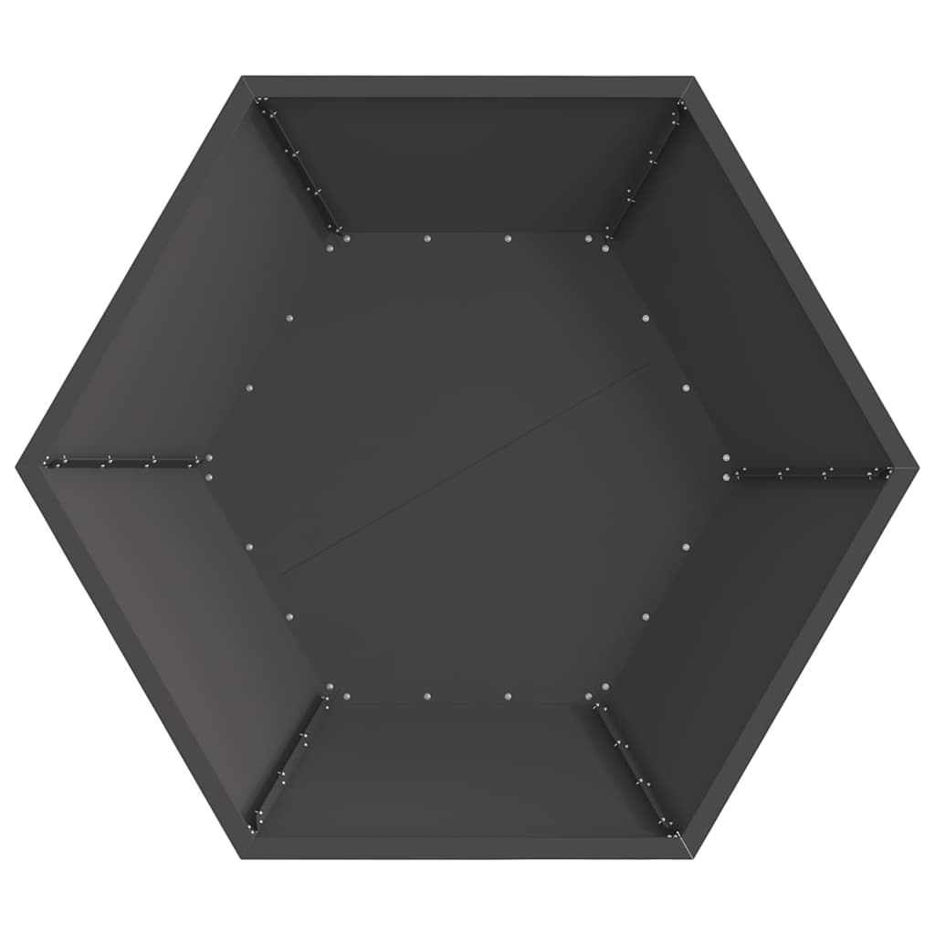 Eldstad Svart 100 x 100 x 28 cm Stål