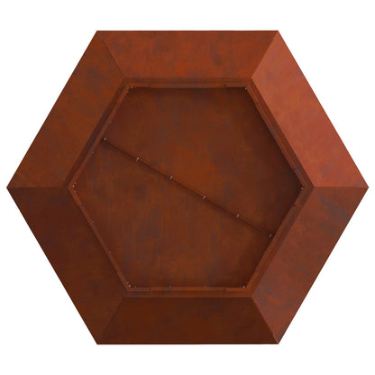 Eldstad Brun 100 x 100 x 28 cm Väderbeständig stål