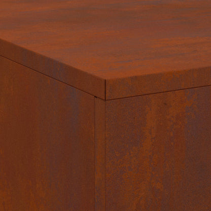 Eldstad Brun 100 x 100 x 30 cm Väderbeständig stål