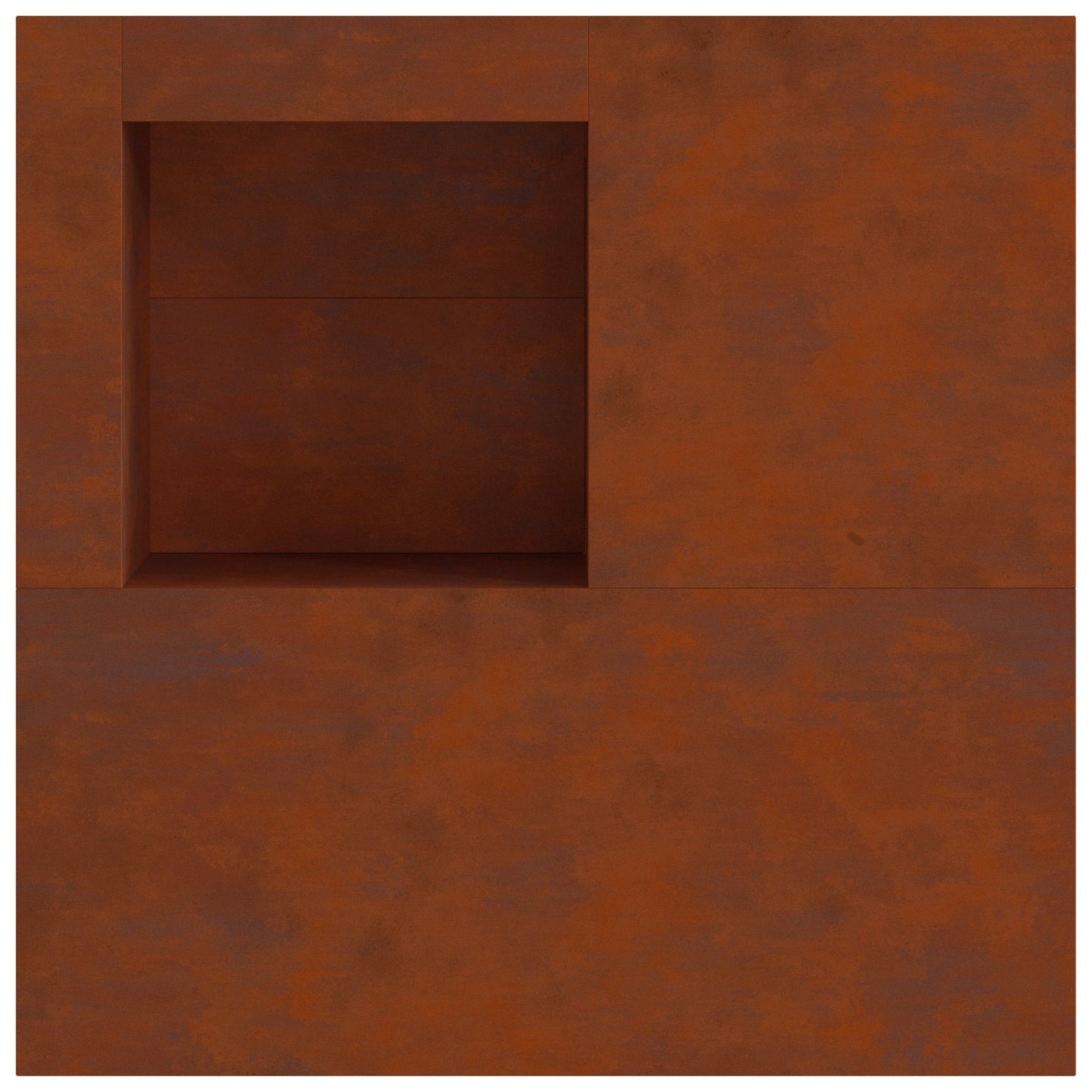 Eldstad Brun 100 x 100 x 30 cm Väderbeständig stål
