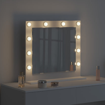 Sminkspegel Vit 60 x 55 x 18 cm Glas och