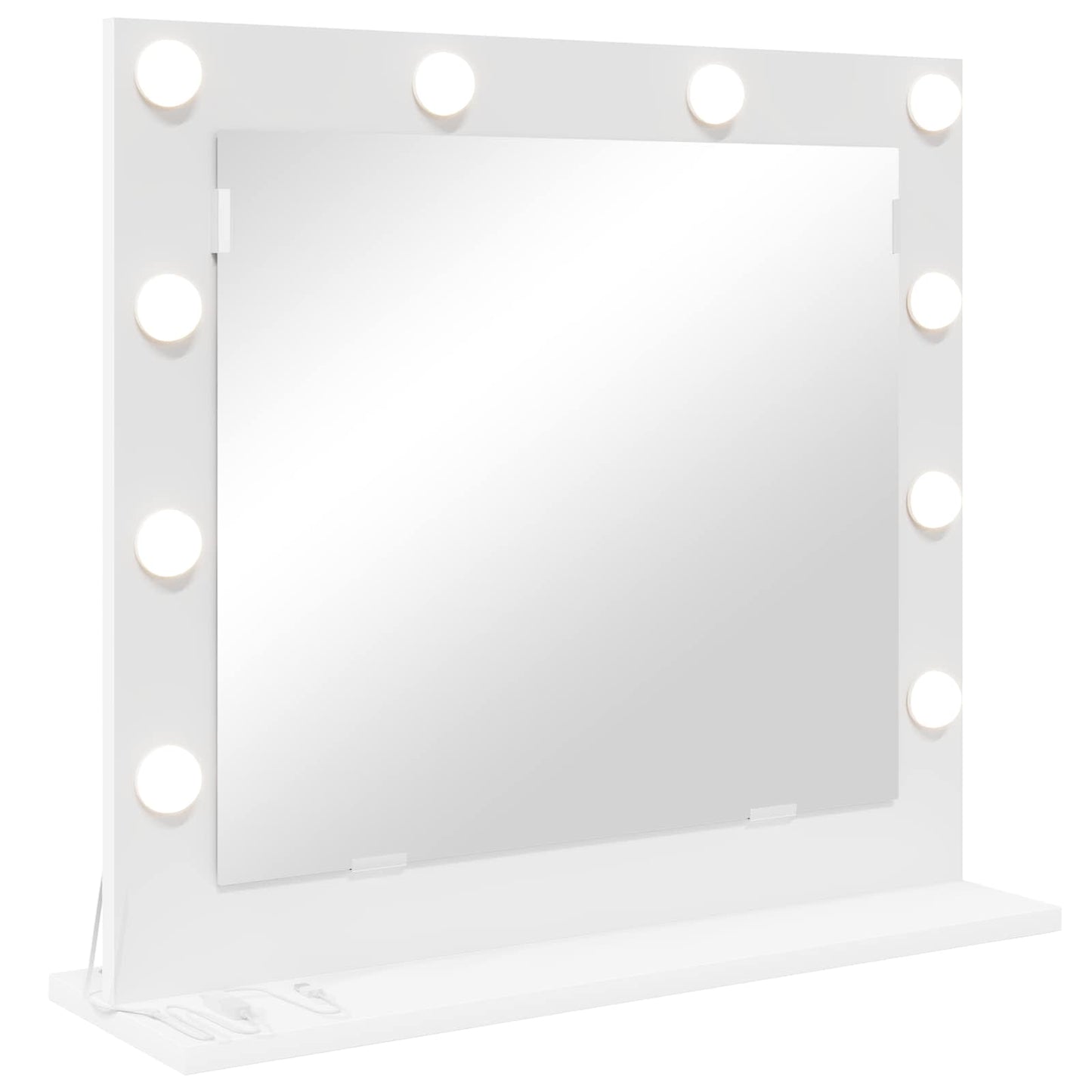 Sminkspegel Vit 60 x 55 x 18 cm Glas och