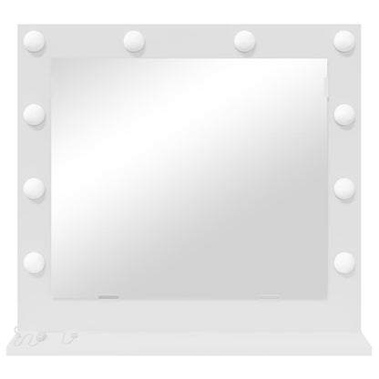 Sminkspegel Vit 60 x 55 x 18 cm Glas och