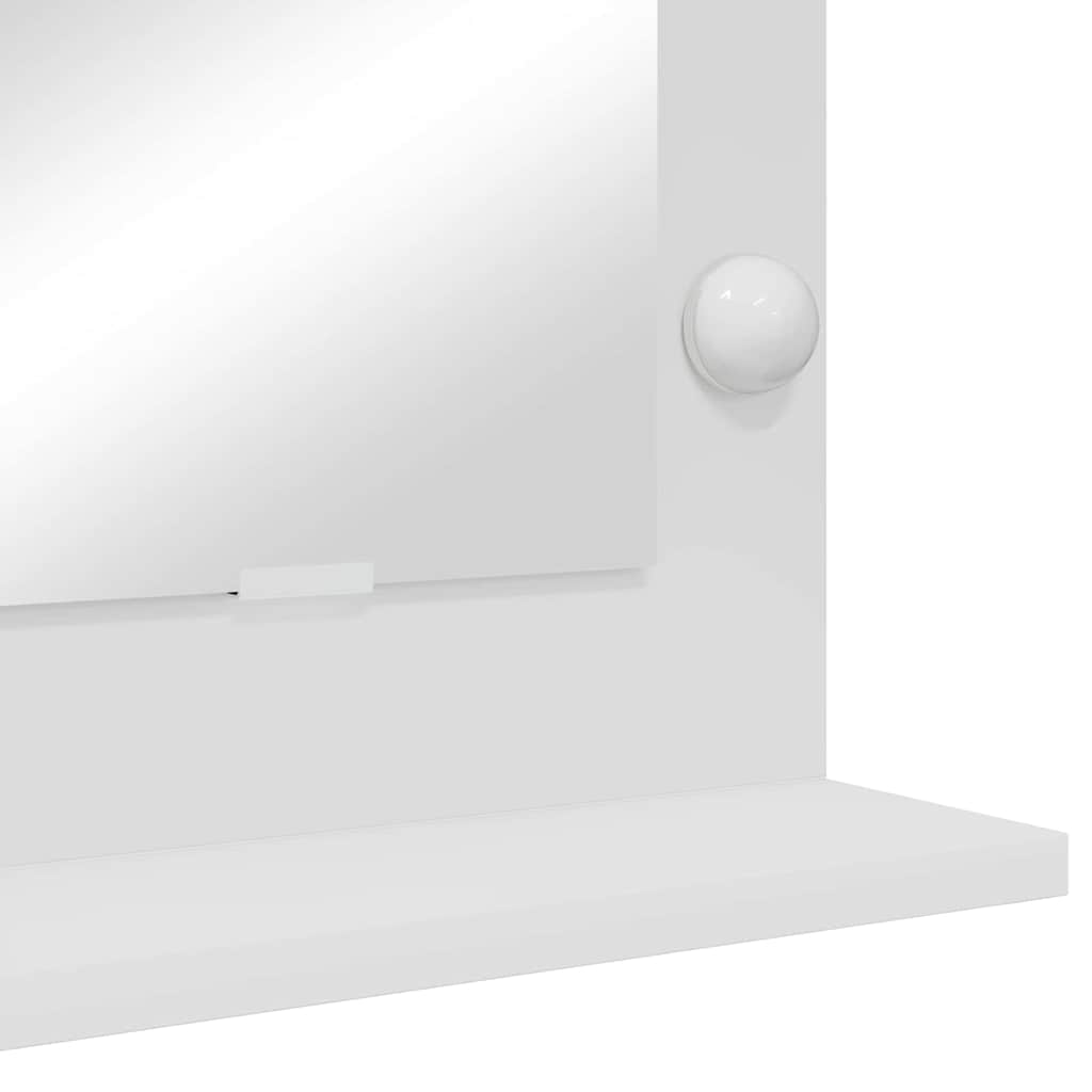 Sminkspegel Vit 80 x 15 x 18 cm Glas och